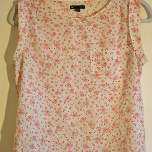 GAP Pink Floral Sleeveless Blouse